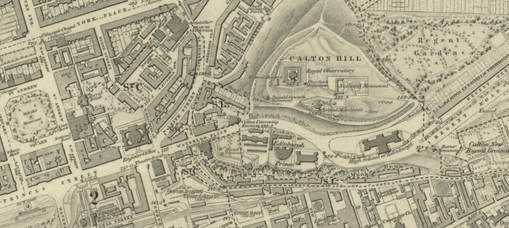 Calton Hill, Edinburgh 1852 Ordinance Map