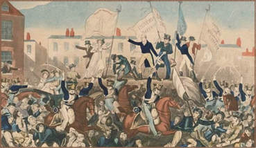 Chartism revival at the site of the Peterloo Massacre at Manchester England